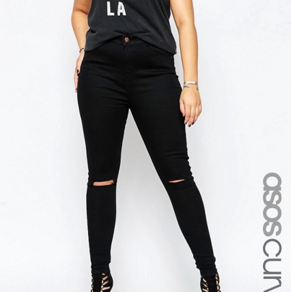 ASOS Curve Denim - ♣️ ASOS Curve High Waist Peep Hole Skinny Jeans